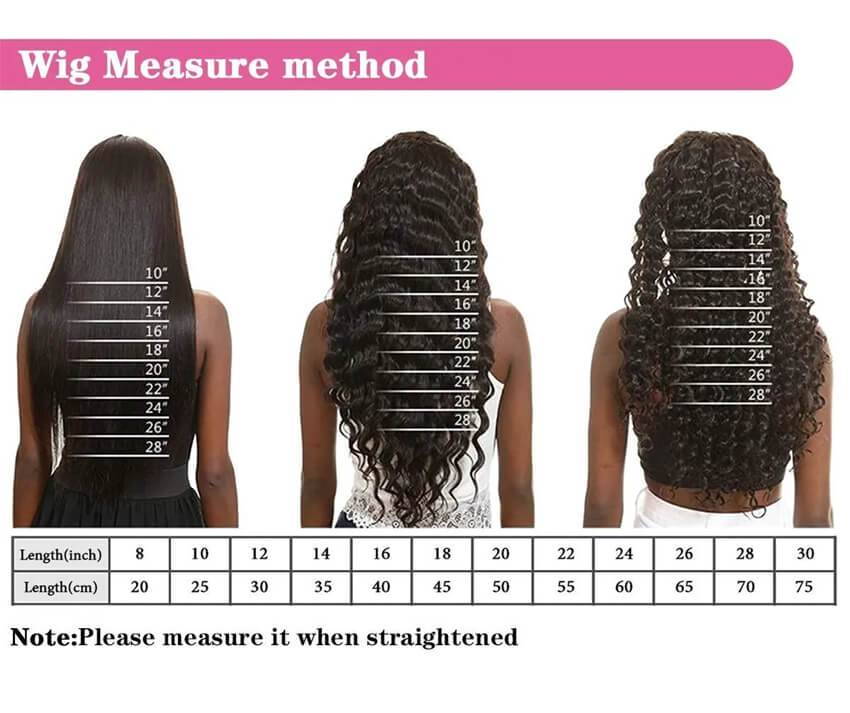16 inch wig length measure