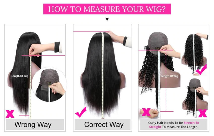 how to measure 16 inch wig