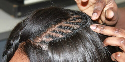 The method of wearing hair weaves and wigs