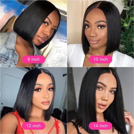 UNice Bob V Part Straight Natural Hairline Wigs