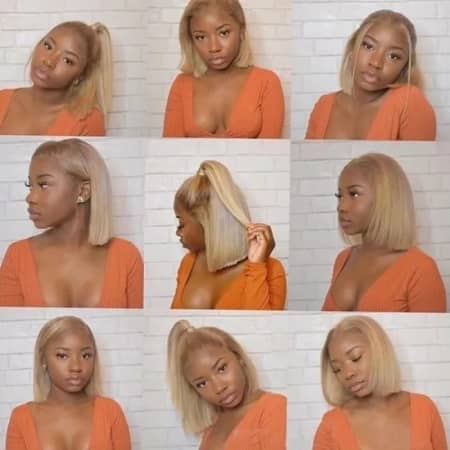 UNice Ombre Brown Layered Lob Lace Front Wig