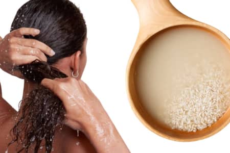 How to make a rice water rinse for hair