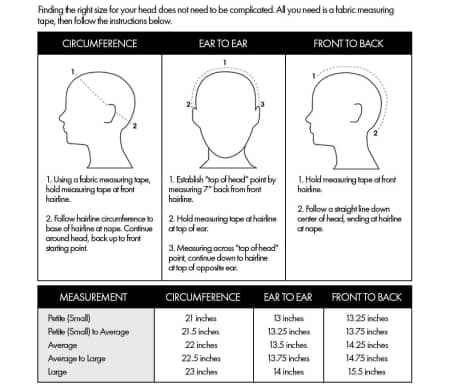 HEAD size chart