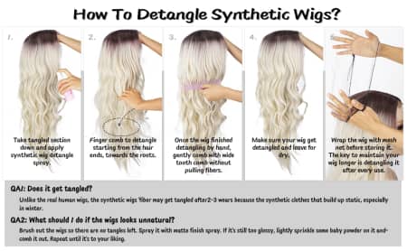 How to untangle synthetic wigs?