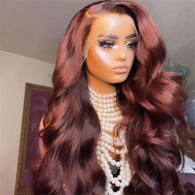 Body wave auburn wig that perfect for winter