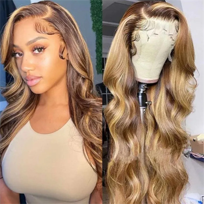 honey blonde hair lace front