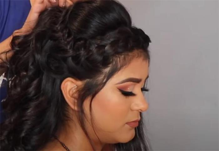 Half-up quinceanera hairstyles