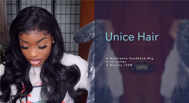 unice headband wig review