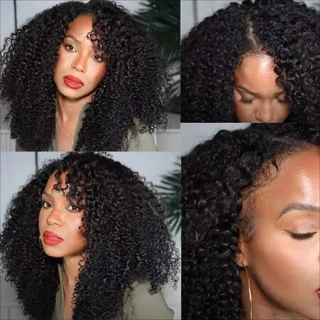 A_Girl_With_V_Part_Kinky_Curly_Wig