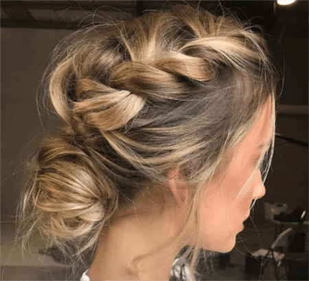 blonde-hairstyle-twisted-bun-updo