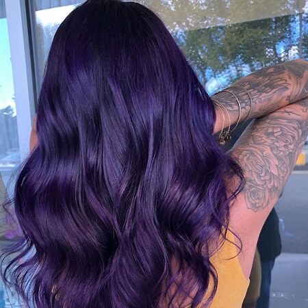 deep violet hair color