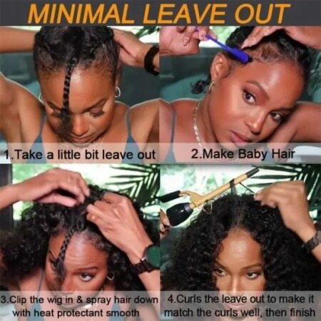 how-to-put-on-v-part-wig-with-minimal-leave-out