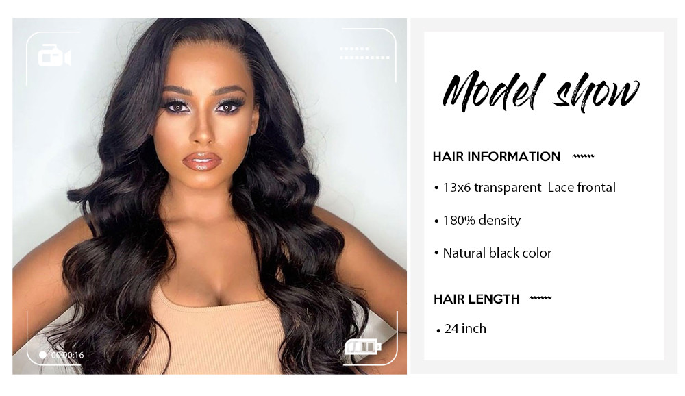 UNice Body Wave 13x6 Lace Front Wigs Glueless Human Hair Wigs 150% and ...