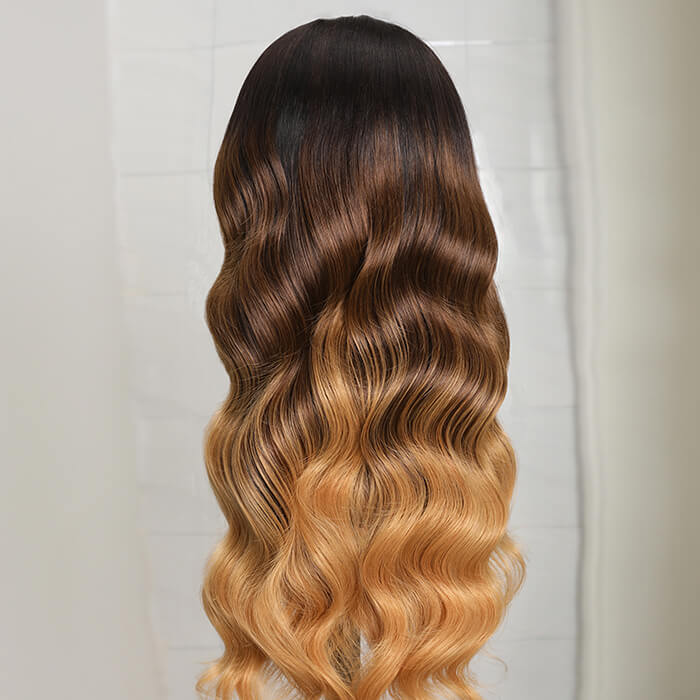 UNice Blonde Balayage Loose Wave Lace WIg with Face Framing Highlight ...