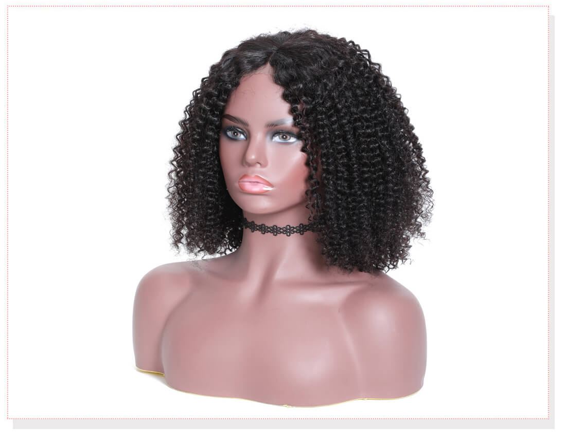 UNice Hair Natural Afro Kinky Curly Lace Front Wig Short Brazilian ...